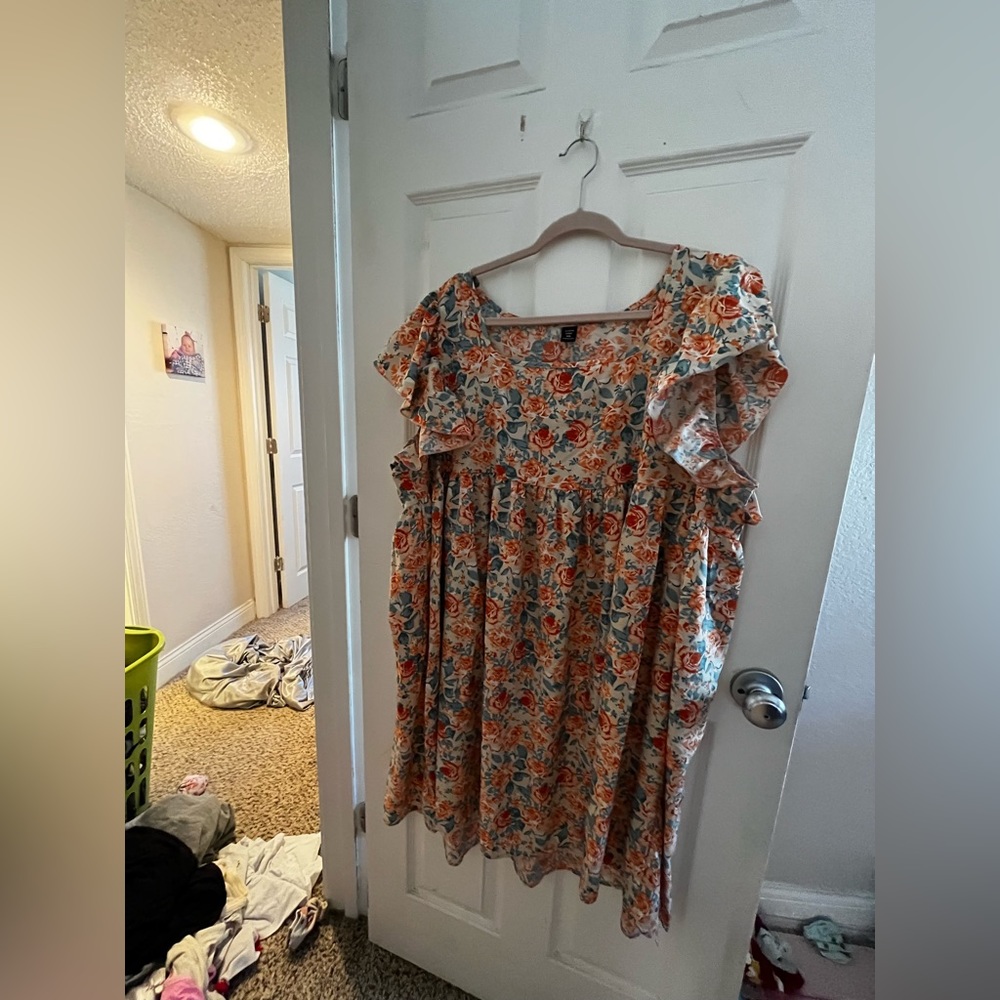 SHEIN peach floral dress